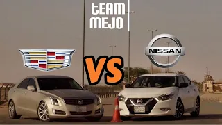 كاديلاك آي تي اس ضد نيسان مكسيما | Cadillac ATS V6 VS Nissan Maxima