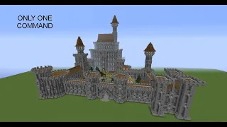 2023 Minecraft Castle tutorial how to make with only one command block