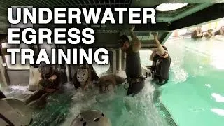 Marines and Sailors in Underwater Egress Training