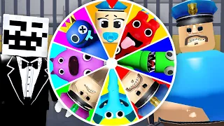 SPIN WHEEL WITH NEW GARTEN OF BANBAN 3 RAINBOW FRIENDS FAMILY BARRY'S PRISON in Roblox - Gameplay