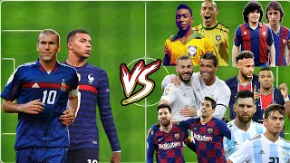 fr Zinédine Zidane Mbappé VS Legends (Pele-Ronaldo-Maradona-Cruyff-Messi-Neymar-Nemar-Dybala