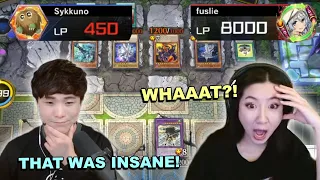 Sykkuno Made an INSANE COMEBACK Against Fuslie's Toon Deck | Yu-Gi-Oh! Master Duel