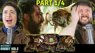 RRR MOVIE REACTION | Part 1/4 | SS Rajamouli | Ram Charan | NTR Jr. | Ajay Devgn | Alia Bhatt