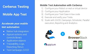 Cerberus Tutorial : How to Test Mobile App using Appium and Browserstack