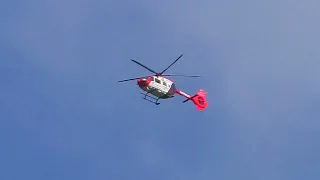 5 bladed Airbus H145-D3 Helicopter flying over at 3000 ft!