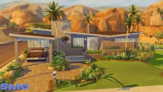 50s Mid Century Ranch + Secret Lab 👽🔬| Sims 4 Speed Build No CC