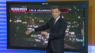 Traffic reporter advises morning commuters after partial collapse of I-95 in Philly