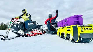 Electric snowdog and snowbike!