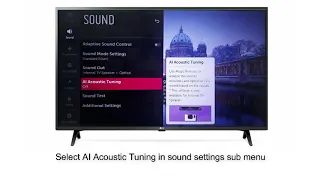 How to perform AI Acoustic Tuning in LG UHD TV/ OLED TV