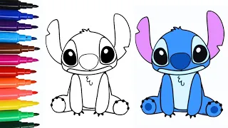 How to Draw STITCH | Easy Painting | #viral #youtube #painting #art #stitch #cartoon