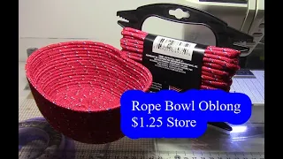 Rope Bowl TUTORIAL Oblong Sewing From The $1.25 Store - Christopher Nejman