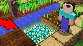 Minecraft Battle - NOOB vs PRO : HOW TO FIND TREASURES UNDER FARMLAND?! (Animation)