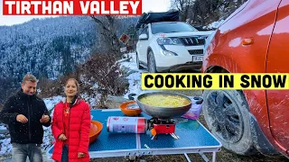 Vlog 230 | COOKING IN SNOW -4 degree ❄️ TIRTHAN VALLEY.