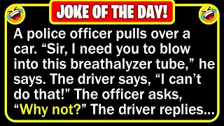 🤣 BEST JOKE OF THE DAY! - A police officer pulls over a guy who has been... | Funny Clean Jokes