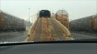 loading automobiles onto railcars