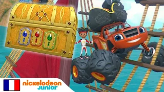 Blaze et les Monster Machines | Blaze et Pegwheel le pirate découvrent un trésor ! | Nick Jr.