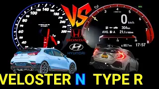 Hot Hatch Showdown: Hyundai Veloster N (275HP) vs. Honda Civic Type R (320HP) Drag Race Battle