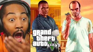 Saints Row Fan Reacts to EVERY Grand Theft Auto 5 Trailer (FIRST TIME)