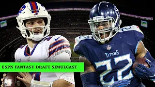 2022 ESPN Fantasy Football Draft | Fantasy Football Marathon Simulcast