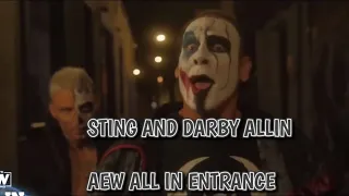 STING and Darby Allin entrance AEW ALL IN METALLICA #aewallin #wrestling #aew