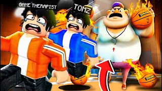 WE got Trapped By Evil Gym TEACHER in ROBLOX !!!