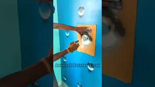 3D wall painting design  | 3D Spray paint wall design #short #ytshort #shortfield