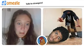 Falling Head JUMPSCARE PRANK on Omegle #2