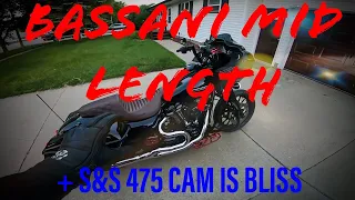 Bassani Mid Length Exhaust + S&S 475 Cam (Milwaukee 8 Road Glide)