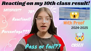 Reacting to my CBSE 10th class result "honest"😱||my reaction revealed||Sanjana chauhan ✨