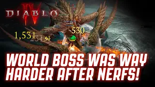 THE WORLD BOSS WAS WAY HARDER AFTER ALL THE NERFS! DIABLO 4 SERVER SLAM