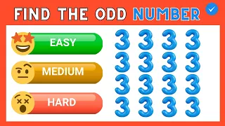 Find the ODD One Out 👁️🌟💭 - find the odd number and letter -  60 levels
