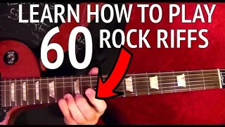 60 Great Rock Riffs Guitar Lesson With Tabs