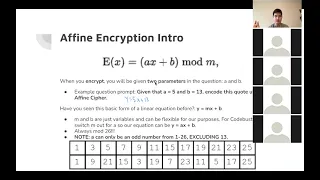 Introductory Cryptography Meeting 4 - Affine Cipher