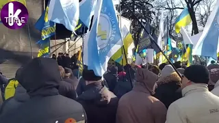 Рінат Ковбасюк під час мітингу про ринок землі