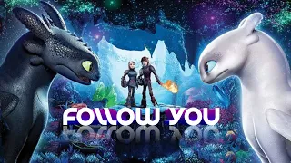 How to train your dragon : hidden world x Follow you || WhatsApp status 4k HD