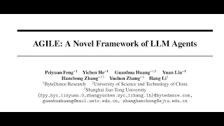 [QA] AGILE: A Novel Framework of LLM Agents