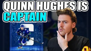 Reacting To Quinn Hughes Being Named Captain Of The Vancouver Canucks