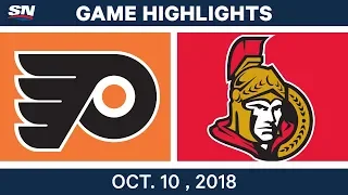 NHL Highlights | Flyers vs. Senators - Oct. 10, 2018