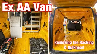 Ex AA Van - Removing The Racking & Bulkhead - Camper Conversion