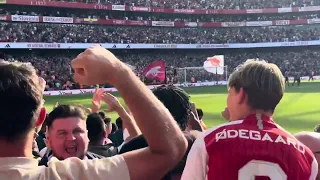 Arsenal Fans Ecstatic as Ødegaard equalises v Man U 3/9/23