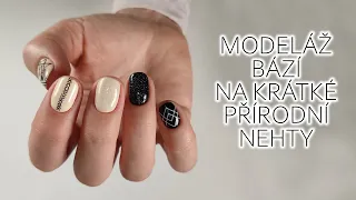 Modeláž bází na krátké přírodní nehty | pro začátečníky || #NailArtAlexandra 💅