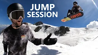 First Snowboard Jump Session of the Season