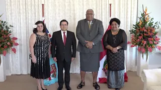 Fijian President receives the Presentation of Credential by the Ambassador of Peru