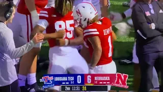 Billy Kemp IV Touchdown Nebraska Husker Football vs Louisiana Tech 9/23/23 #billykemp #huskers