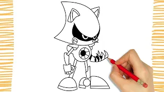 How to Draw METAL SONIC