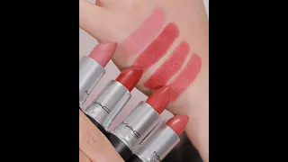 Mac new rethink pink power luster lipsticks swatches by maccosmetics Valintine special👀💓#rethinkpink