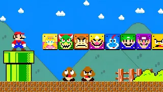 Super Mario Bros. but there are MORE Custom Item Blocks All Characters.. || MARIO HP 2