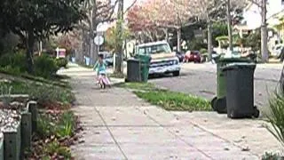 Sasha riding her bicycle!!