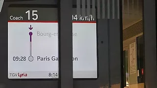 TGV Lyria Double-decker Geneva - Paris Cruising @ 300 Kmph