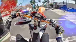 BUSTED WHEELING IN FRONT OF COP! COOL & ANGRY COPS VS BIKERS